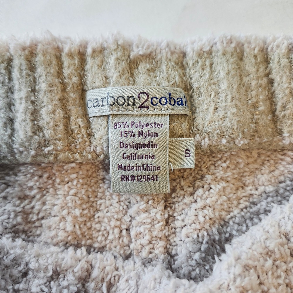 Carbon 2 Cobalt Womens Small Oatmeal Beige Boucle Knit Sweater and Jogger Set - Picture 9 of 10